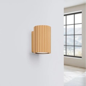 Lampa ścienna minimalistyczny Gloow, aluminium - 1 źródło światła 4000K - L.6.5 x H.10 cm - złoty