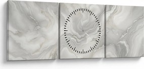 Obraz - Naturalna tekstura marmuru (z zegarem) (90x30 cm)