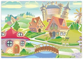 Obraz - Kolorowe miasteczko (70x50 cm)