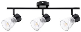 Lampa sufitowa BEST BLACK 3xE14, potrójne, na listwie czarne, 3 klosze