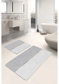 Szare dywaniki łazienkowe zestaw 2 szt. 60x100 cm – Mila Home