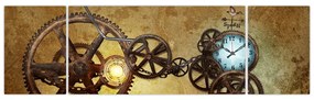 Obraz starych mechanizmów zegarowych (170x50 cm)