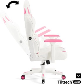 Fotel do grania Diablo X-Ray 2.0 Normal Size, kolor biało-różowy