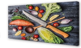 Duży obraz na płótnie Przygotowanie Warzywnego Posiłku