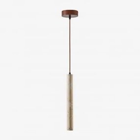 Lampa Sufitowa Wisząca Led Z Naturalnego Kamienia Davise Trawertyn - Sklum