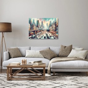 Obraz na szkle - Życie w wielkim mieście (70x50 cm)