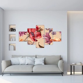 Obraz - Vintage Flowers (125x70 cm)