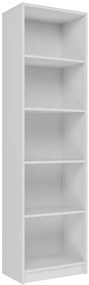 Biały minimalistyczny regał biurowy - Subtil