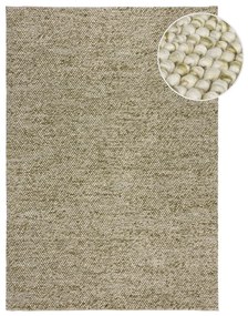 Dywan z mieszanki wełny tkany ręcznie w kolorze khaki 160x230 cm Minerals – Flair Rugs