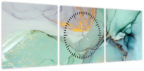 Abstrakcyjny obraz (z zegarem) (90x30 cm)
