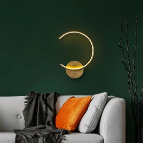 Kinkiet LED w kolorze złota ø 10 cm Moon – Opviq lights