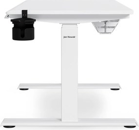 Biurko elektryczne z regulacją wysokości ergonomiczne białe,1200x600 mm: ARIA