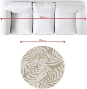 Dywan Lineo beige/jungle green 120cm