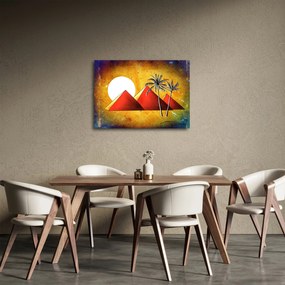 Obraz malowanych egipskich piramid (70x50 cm)