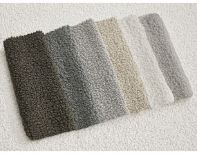 Biały podnóżek z materiału bouclé Leonore – Bobochic Paris