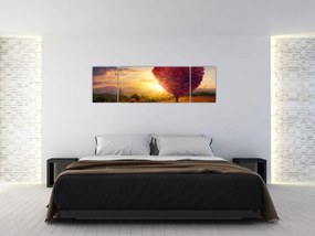 Obraz drzewa w kształcie serca (170x50 cm)
