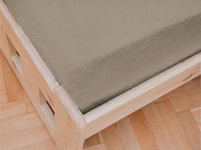 PrzytulneMieszkanie.pl Prześcieradło do łóżeczka Jersey jasnobrązowe 70 x 140 cm