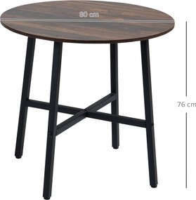 HOMCOM Stół jadalny z rustykalnym blatem