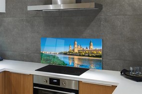 Panel Szklany Majestatyczna Katedra nad Rzeką