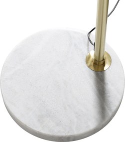 Nowoczesna lampa łukowa biała z orientalnym kloszem z bambusa 50 cm - XXL Rina
