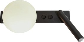 Mood C czarno biały– designerski kinkiet do sypialni i hoteli z regulacją kierunku światła