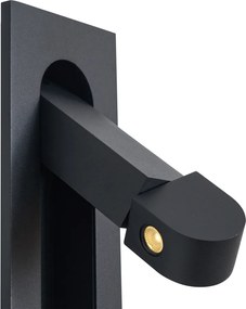 Zestaw 2 nowoczesnych lamp ściennych czarnych z LED i portem USB-C - Hilton