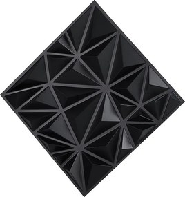 Panele Ścienne 3D SucceBuy, Zestaw z 33 Sztuk, 30 x 30 cm, PVC, Czarny, Pokrycie 3 m²