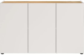 Kremowa szafka w dekorze dębu 120x76x34 cm Adrano – Germania