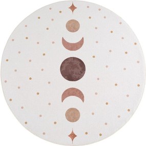 Kremowy dywan dziecięcy odpowiedni do prania ø120 cm Coco 1136 – Ayyildiz Carpets