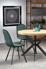 PERONI stół rozkładany dąb złoty czarny owalny 10 os loft