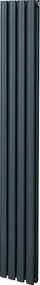 Grzejnik kolumnowy owalny – 1800 mm x 240 mm – antracytowo-szary