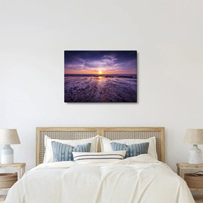 Obraz plaży - zachód słońca (70x50 cm)