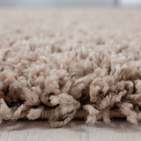 Dywan shaggy jednokolorowy beżowy 80 cm x 250 cm