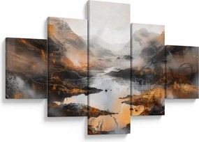 Obraz - Malowanie górskich krajobrazów (125x70 cm)