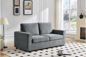 Sofa rozkładana "Elena" z tkaniny ekspresowej - 3-osobowa - 140 cm spania - Szara