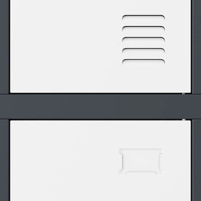 Szafa socjalna 6-skrytkowa Igor 90x45x185 cm antracyt/biały