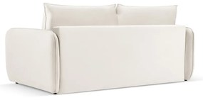 Kremowa aksamitna rozkładana sofa 214 cm Vienna – Cosmopolitan Design