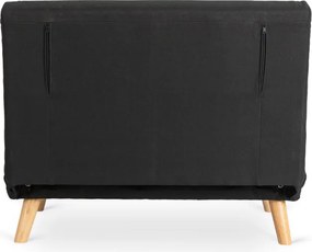 Fotel Rozkładany Leżanka Wypoczynkowy MARRY 2 do Spania Czarny