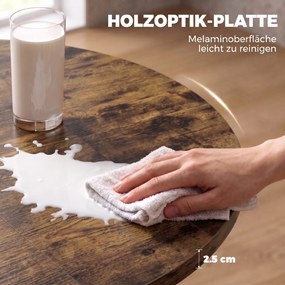 HOMCOM Rozkładany stół jadalny dla 4–6 osób, stół kuchenny w stylu industrialnym z nogą pajęczą, Rustykal-Braun | Aosom PL