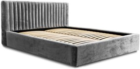 Łóżko dwuosobowe małżeńskie welurowe 160x200 E1-B44