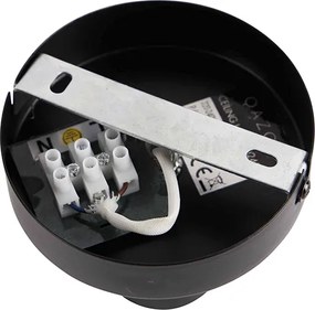 Designerska lampa sufitowa czarna z reflektorem G95 czarnym - Facile