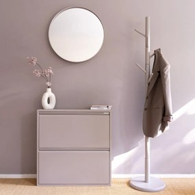 Szarobeżowy metalowy regał na buty Billy – Spinder Design