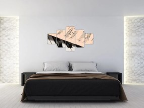 Obraz fortepianu z nutami (125x70 cm)