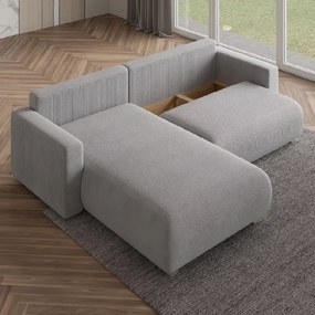 Ciemnozielona rozkładana narożna sofa TAFIRA, dwustronna