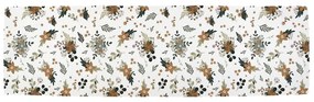 Bawełniany bieżnik ze świątecznym motywem 40x140 cm Festive Flowers – Butter Kings