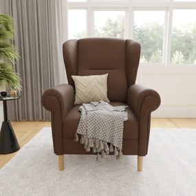 Ciemnobrązowy fotel typu uszak Swan – Ropez