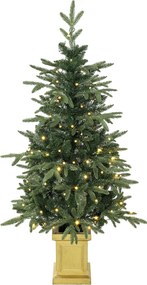 HOMCOM Sztuczna choinka, 120 cm, 110 LED, 147 końcówek, 2 kolory światła, pilot | Aosom PL