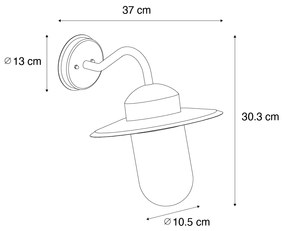 Zewnetrzna Nowoczesny Kinkiet / Lampa scienna zewnętrzny ciemnozielony IP44 - Kansas Nowoczesny Oswietlenie zewnetrzne