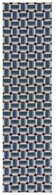 Niebieski chodnik 60x230 cm Lennox Geometric – Flair Rugs