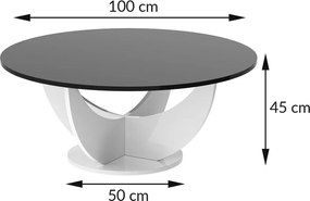 Okrągły stolik kawowy Capri 100 Hubertus marmur połysk